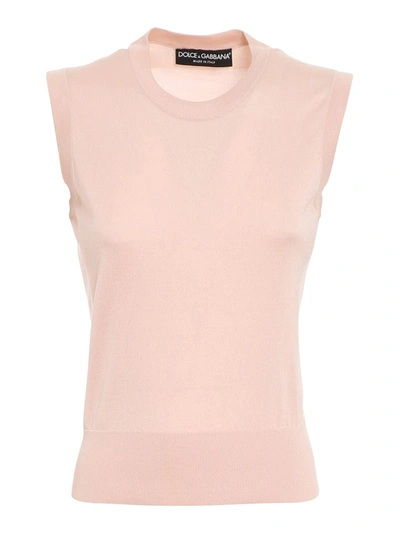 Shop Dolce & Gabbana Silk Vest In Pink