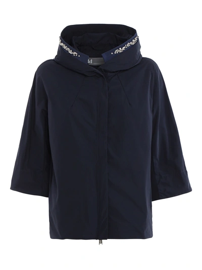Shop Add Waterproof Jacket With Rhinestones In Blue