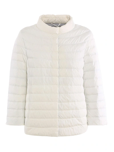 Shop Add Lightweight Quilted Puffer Jacket In White