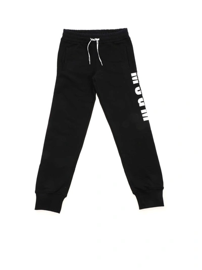 Shop Msgm Trackpants In Black