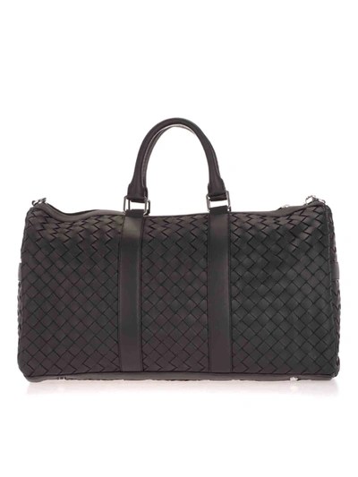 Shop Bottega Veneta Woven Duffle Bag In Black