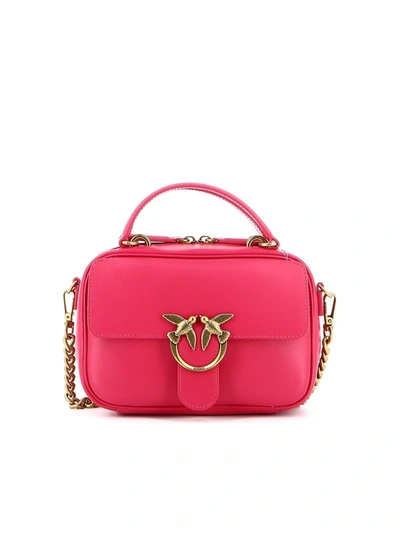 Shop Pinko Love Mini Square Simply 2 Bag In Pink