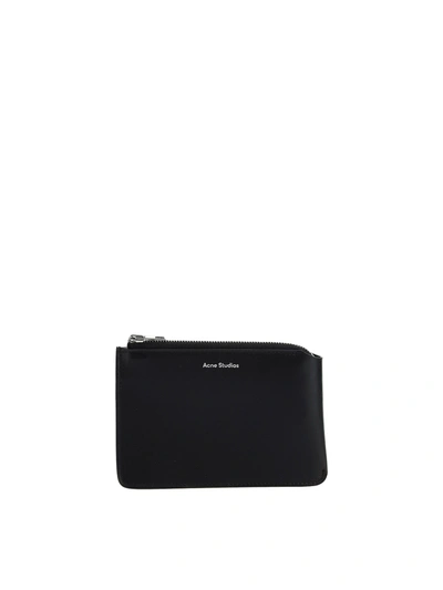 Shop Acne Studios Leather Coin Purse In Black