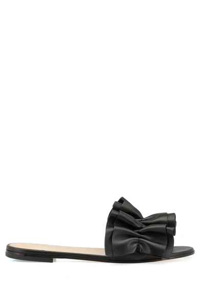 Shop Fabiana Filippi Leather Flat Shoe In Black