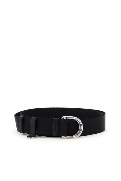 Shop Prada Fabric Belt With Pocket In Nero (black)
