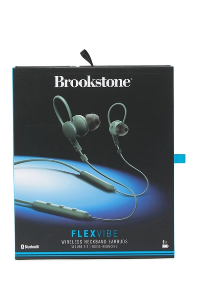 Brookstone Flex Vibe Wrap Around Sport Bluetooth Headset In Grey