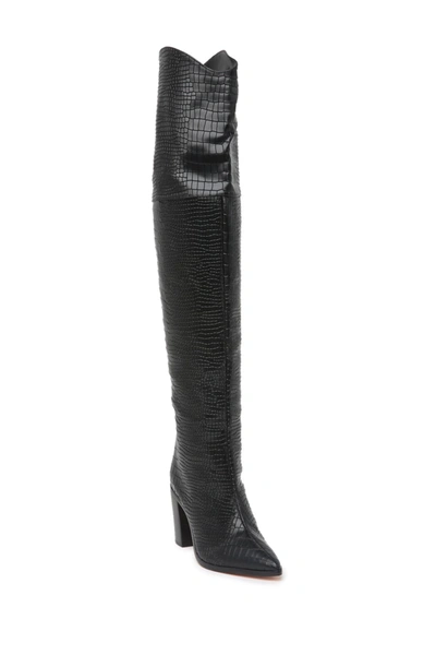 Shop Schutz Anaisha Over-the-knee Boot In Black