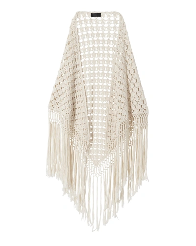 Shop Nili Lotan Robin Crochet Shawl In Natural