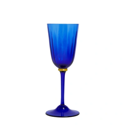 Shop La Doublej Wine Glasses Set Of 4 In Blue