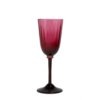 Shop La Doublej Wine Glasses Set Of 4 In Fuxia