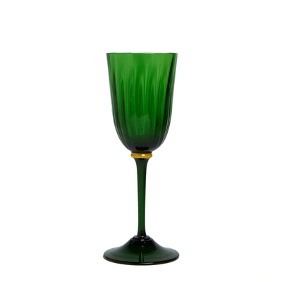 Shop La Doublej Wine Glasses Set Of 4 In Green