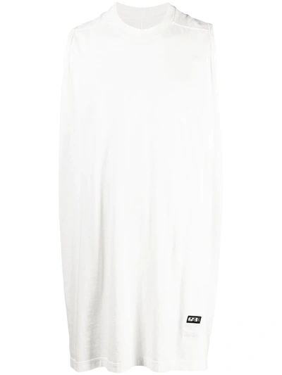 Shop Rick Owens Drkshdw Logo-patch Cotton Tank Top In White