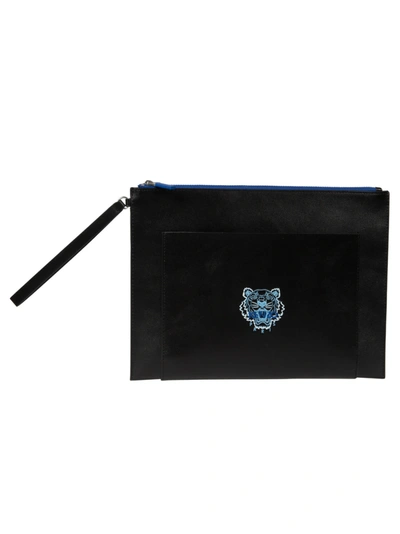 Shop Kenzo Small Tiger Large Clutch In Black