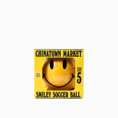 Shop Chinatown Market Smiley Soccer Ball Ctm-scbl In Yellow