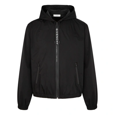 Shop Givenchy Black Logo Shell Jacket