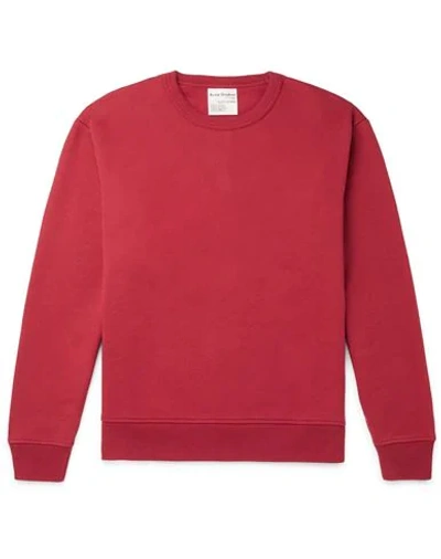 Shop Acne Studios Sweatshirts In Brick Red