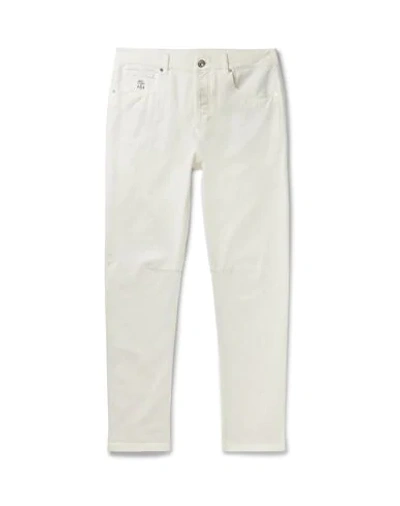 Shop Brunello Cucinelli 5-pocket In White