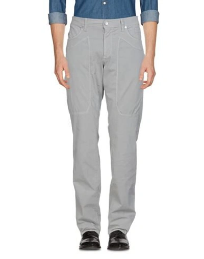 Shop Jeckerson Casual Pants In Grey