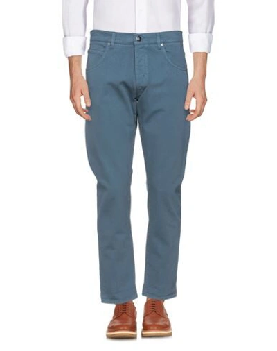 Shop 2w2m Man Pants Slate Blue Size 33 Cotton