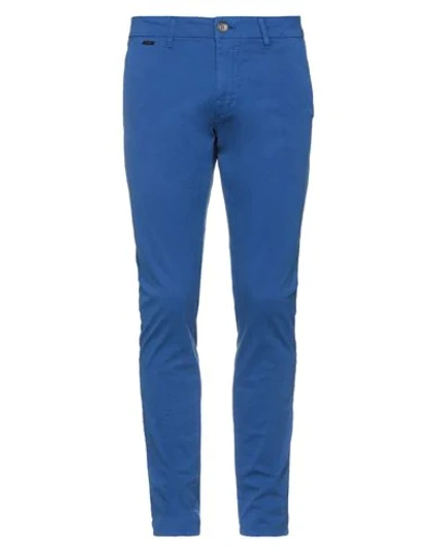 Shop Guess Man Pants Blue Size 29w-32l Cotton, Elastane