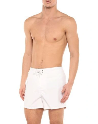 Shop Sundek Man Swim Trunks White Size 40 Polyester