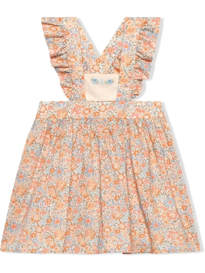 Shop Gucci Liberty Floral-print Dress In Yellow