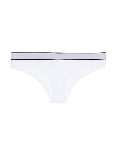 Shop Dolce & Gabbana Logo-waistband Briefs In White