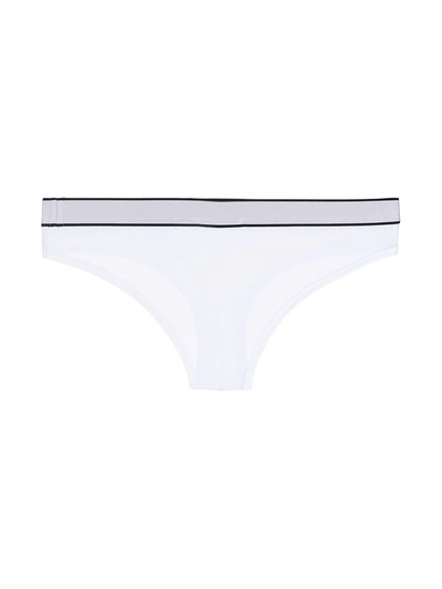 Dolce & Gabbana Stretch Cotton Briefs W/ Logo Waistband In White