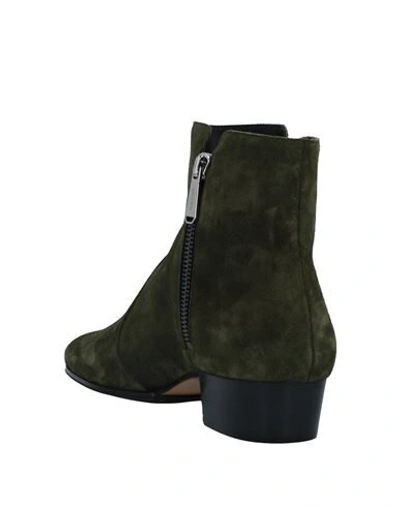 Shop Balmain Ankle Boots In Green