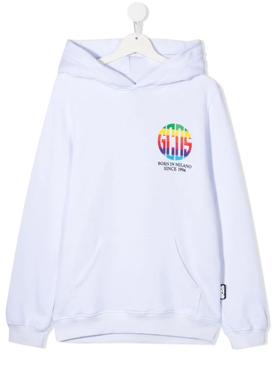 Shop Gcds Teen Logo-print Hooded In White