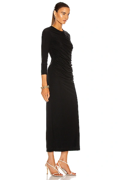 Shop Helmut Lang Twist Dress In Basalt Black