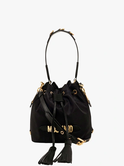 Shop Moschino Bucket  Bag In Black