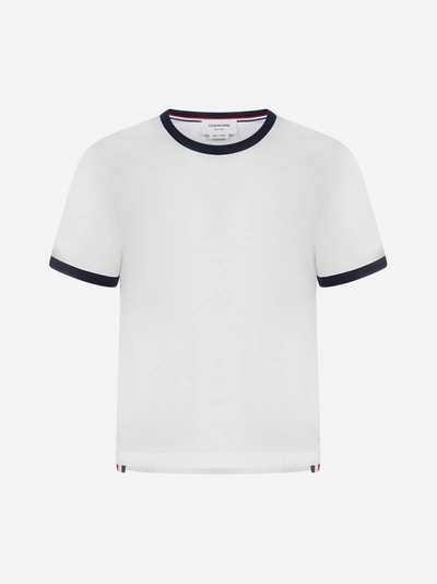 Shop Thom Browne Cotton T-shirt