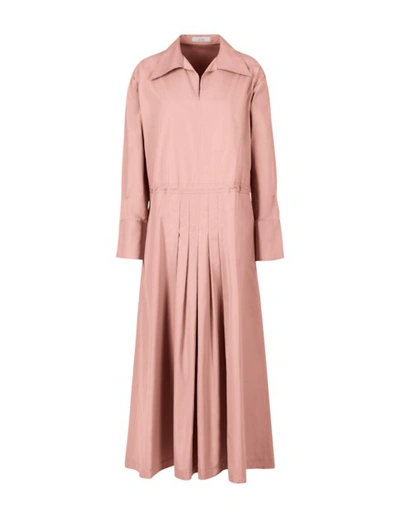 Shop A-line Adjustable Waist Maxi Dress In Heather-rose
