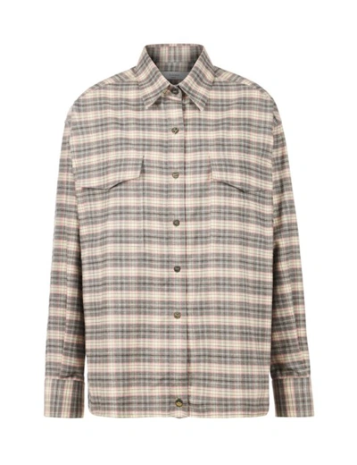 Shop A-line Patch Chest Pocket Shirt In Lock-print
