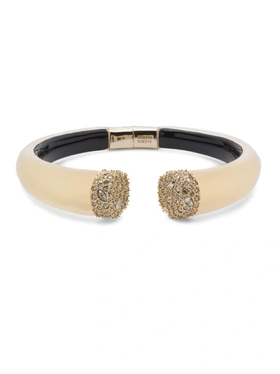 Shop Alexis Bittar Women's Encrusted Pavé Break Hinge Gold Bracelet