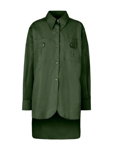 Shop A-line Jungle Look Overshirt In Forest-green