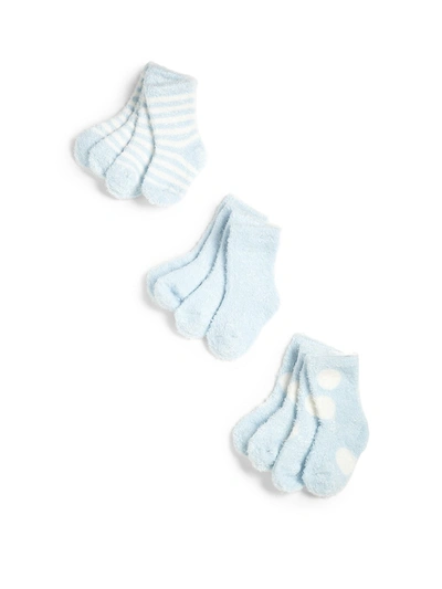 Shop Little Giraffe Baby's Six-pack Socks In Blue