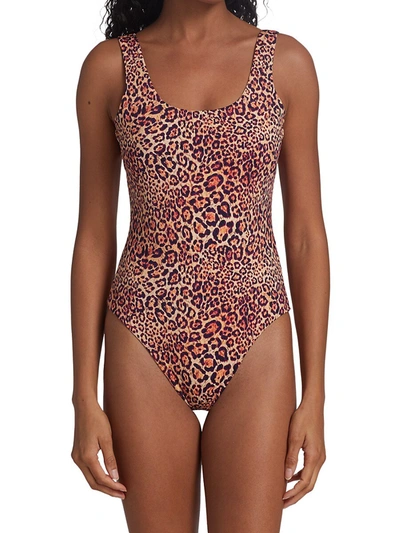 Shop Adriana Iglesias Women's Bel Stretch-silk Floral Jacquard Bodysuit In Jaguar