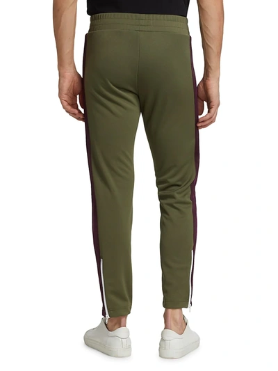 Shop Palm Angels College Slim-fit Track Pants In Military Purple