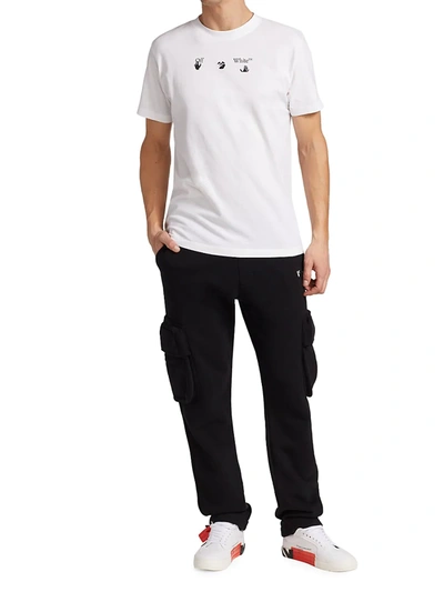Shop Off-white Men's Peace Worldwide Slim-fit T-shirt In White Green