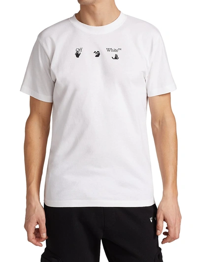 Shop Off-white Men's Peace Worldwide Slim-fit T-shirt In White Green