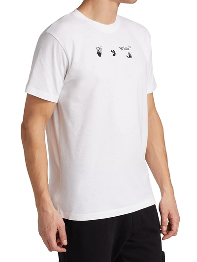 Shop Off-white Men's Peace Worldwide Slim-fit T-shirt In White Green