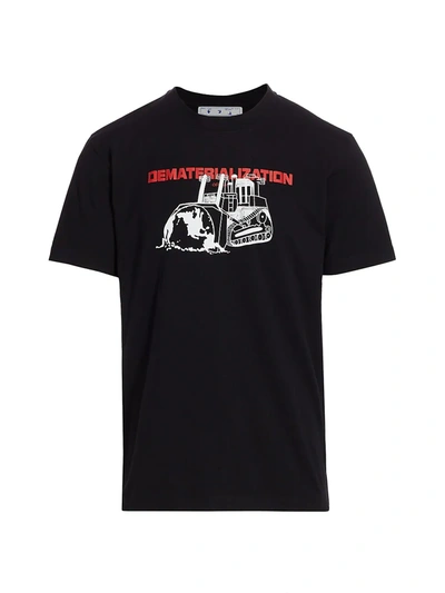 Shop Off-white Men's Dematerialization Slim-fit T-shirt In Black Red