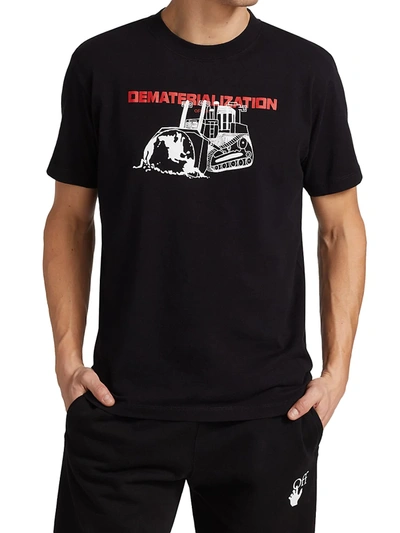 Shop Off-white Men's Dematerialization Slim-fit T-shirt In Black Red