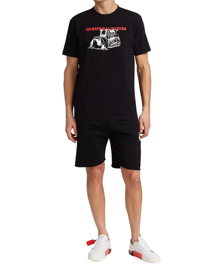 Shop Off-white Men's Dematerialization Slim-fit T-shirt In Black Red