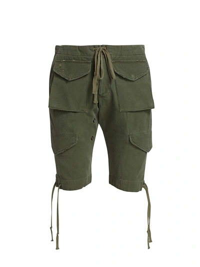 Shop Greg Lauren Baker Cargo Shorts In Army