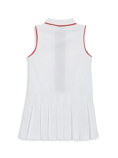 Shop Burberry Little Girl's & Girl's Martina Polo Dress In White