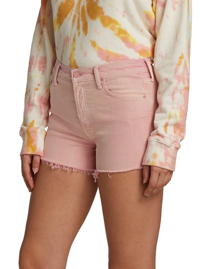 Shop Mother The Tomcat Kick Fray Denim Shorts In Into The Midst
