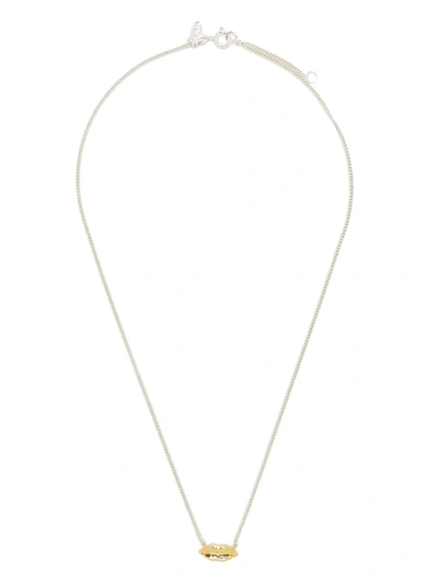 Shop Wouters & Hendrix Lips Pendant Necklace In Gold